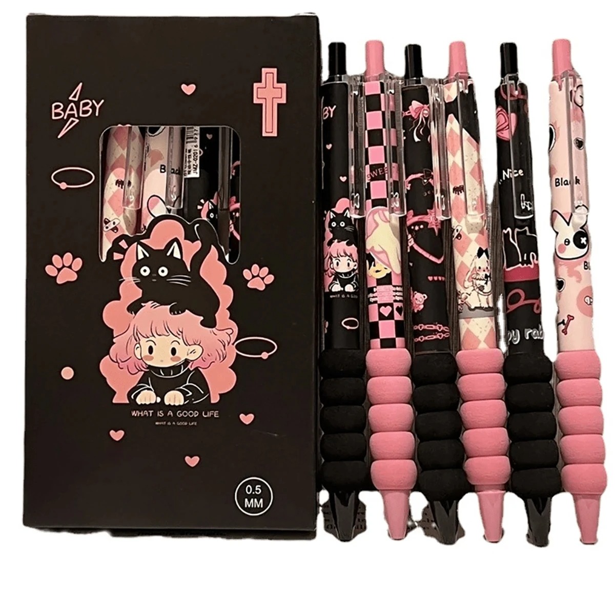 Ideal Stationery & Office Supply - 6-Piece Fashionable Cute Neutral Pen Set,