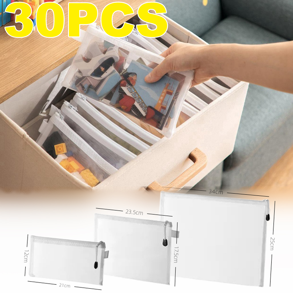 File Folder Hanging - Mesh Zipper File Bag Waterproof Moisture-proof