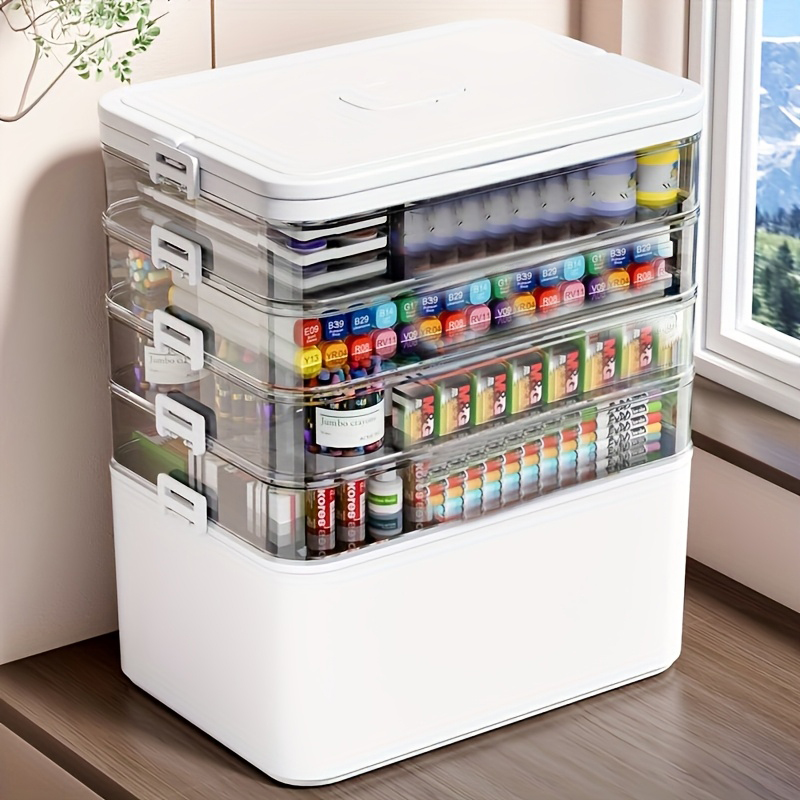 Supply Of Office Stationery - Multifunctional Multi-Layer Storage Box with Handle,