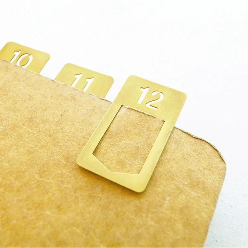 Stationery Office And School Supply Stores - 12 Pcs/lot Vintage Copper Bookmark Mini