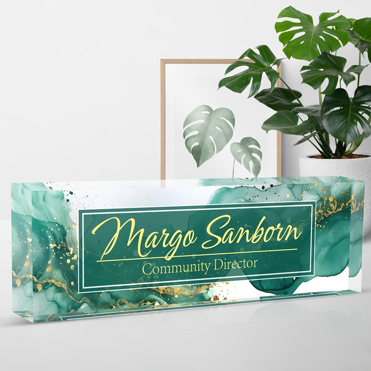 Desk Name Plate - Custom Acrylic Desk Name Plate Durable