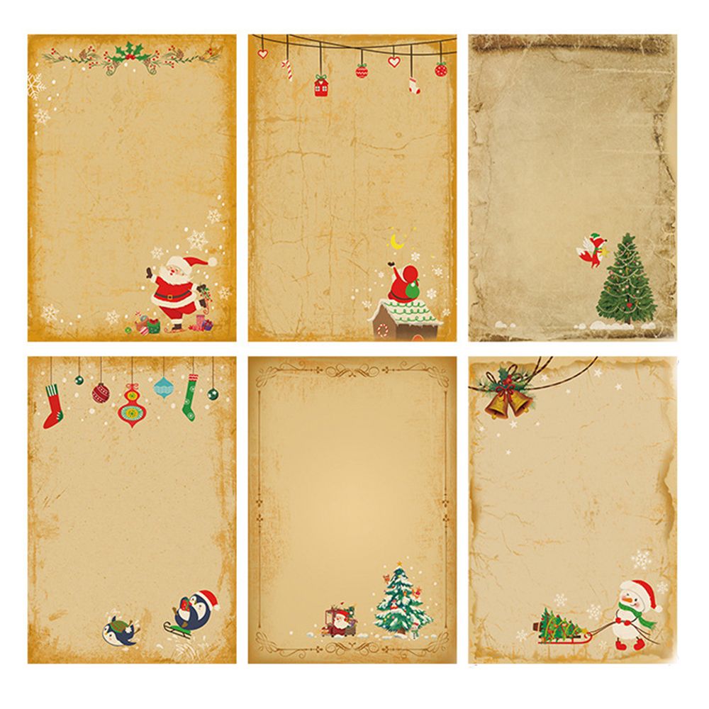 Letter Envelope Kraft - DIY Vintage Santa Claus Gift Invitation