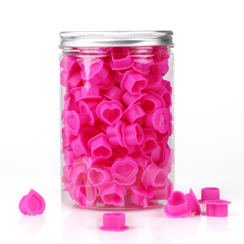 Calligraphy Ink Bottle - 200pcs Tattoo Ink Cup Heart-Shaped Disposable