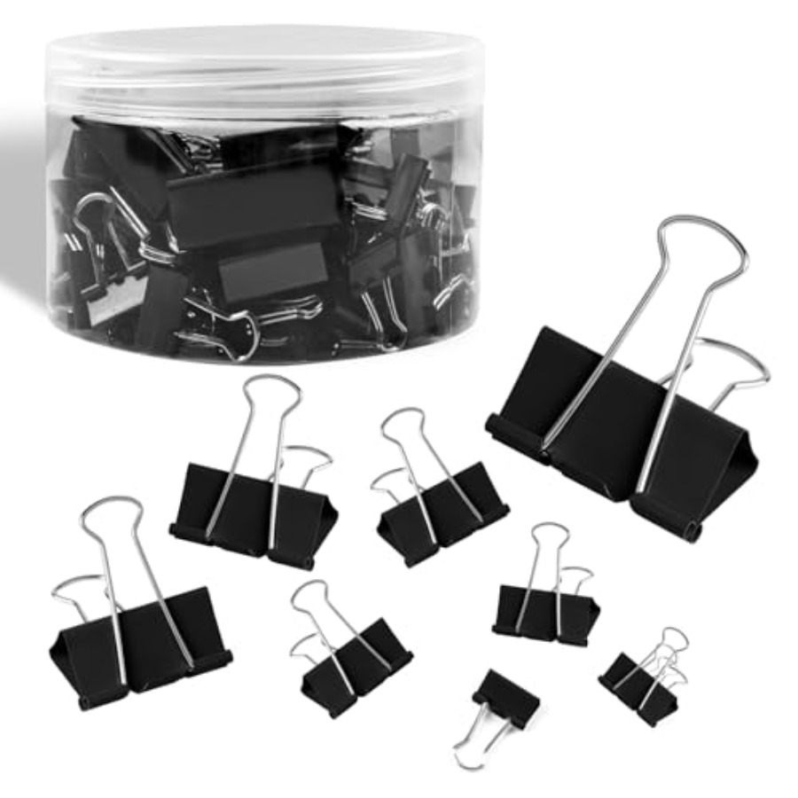Binder Clip Assorted - 125Pcs Binder Clips Colored, Binder Clips