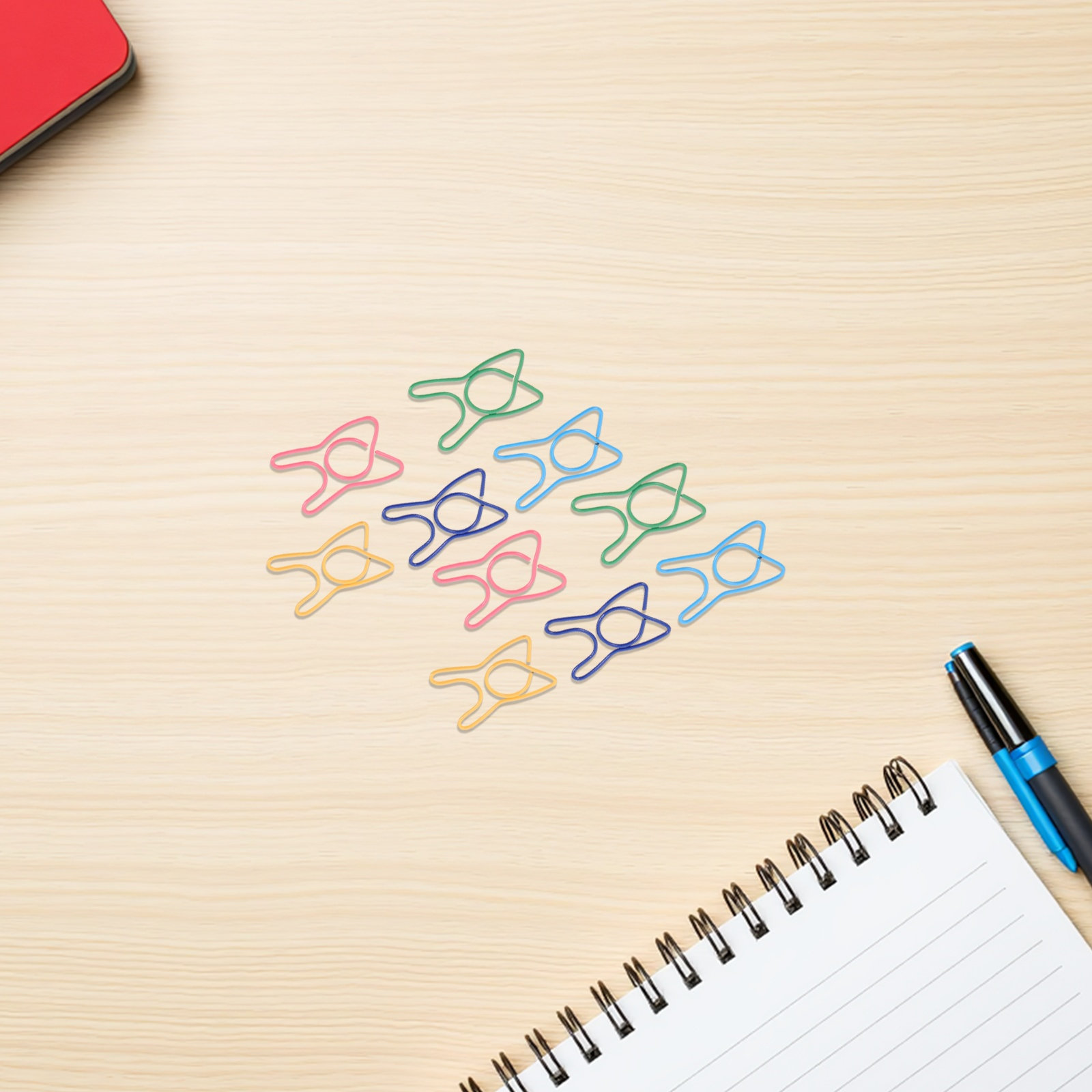 Binder Clip Assorted - 100Pcs Colorful Tooth Shaped Paper Clips
