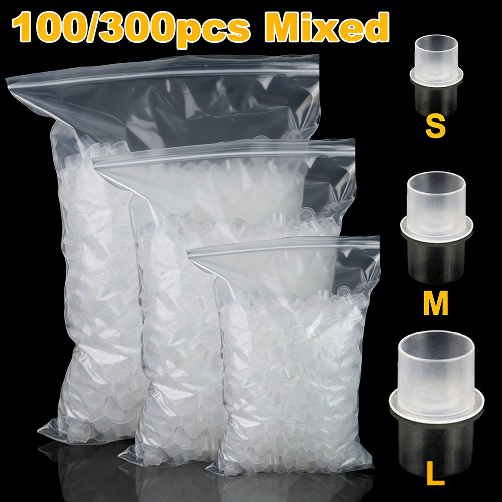 Calligraphy Ink Bottle - 300/100pcs Tattoo Ink Cups Caps Disposable