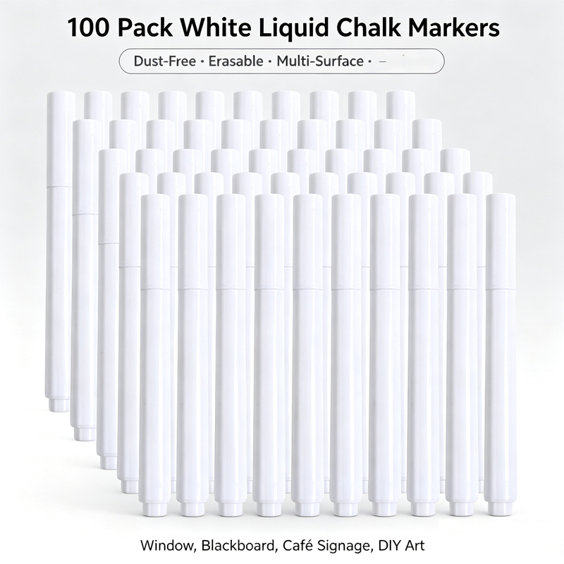 Correction Fluid White - Liquid Chalk Erasable Pen 3-100Pcs White