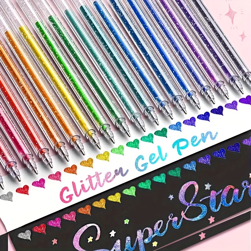 Gel Ink Pen Set - 8/12/18-Piece Special Glitter Gel Pen Set,