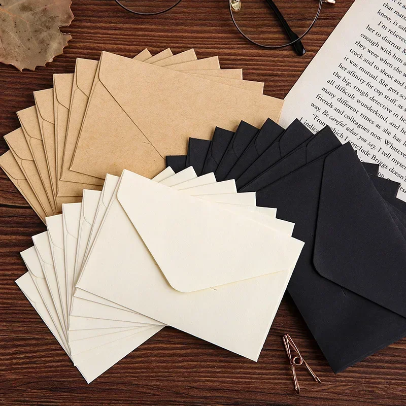 Letter Envelope Kraft - 20/40/80PCS Classical White Black Kraft Blank