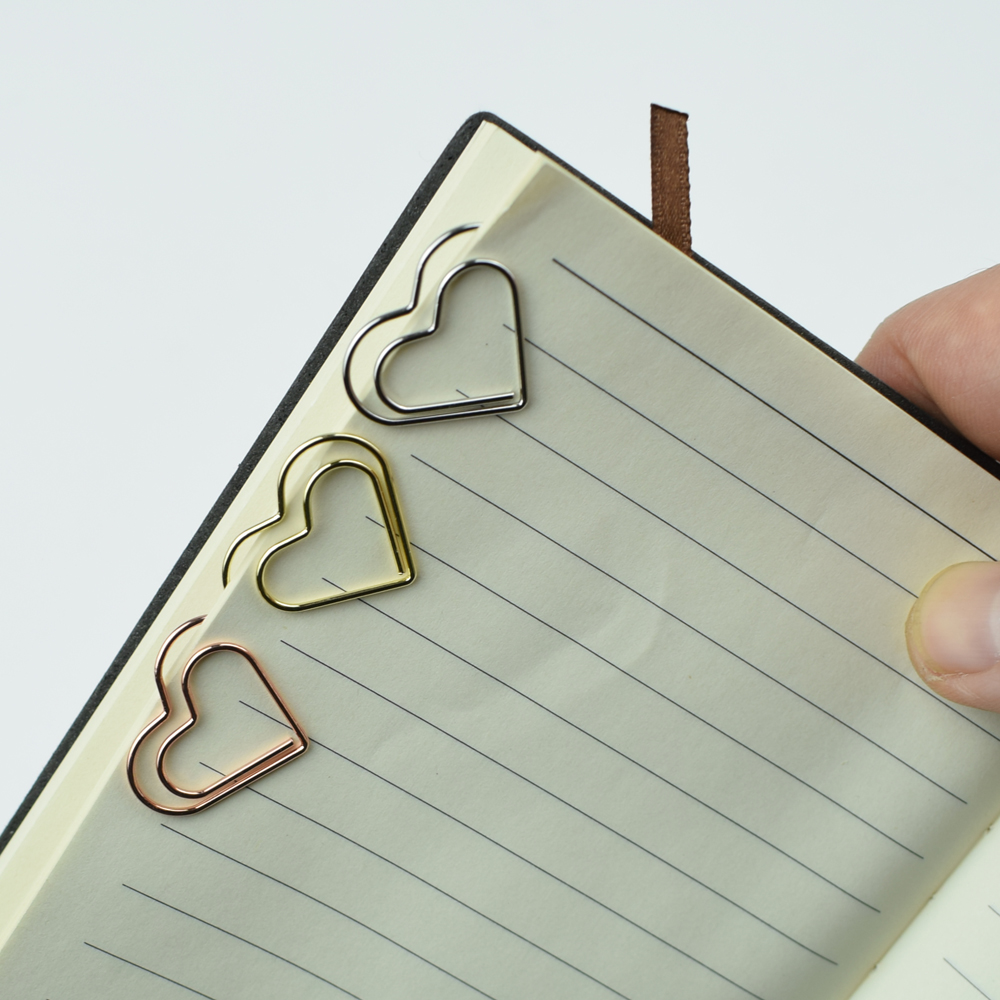 12-Piece Set Heart Paper Clips - Binder Clip Assorted 评论和价格