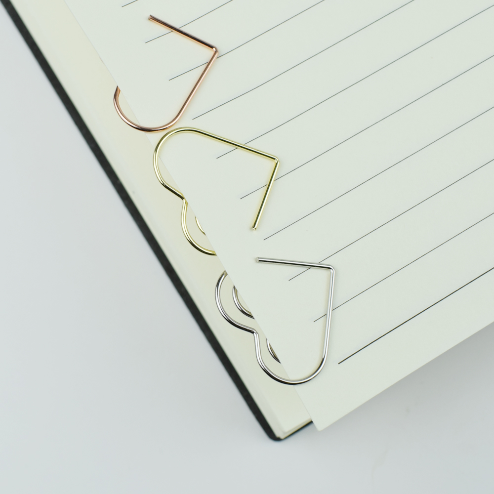12-Piece Set Heart Paper Clips - Binder Clip Assorted 评论和价格