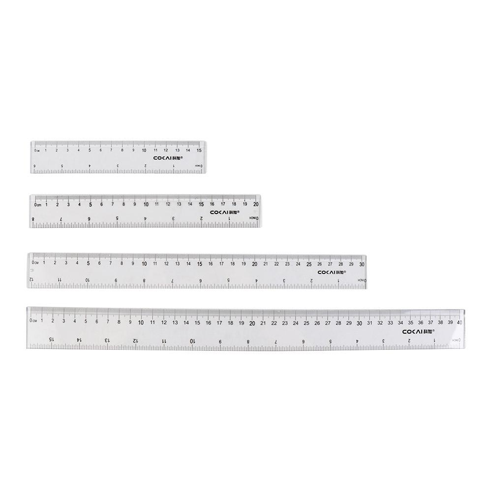 Desk Accessories 15cm 20cm 30c - Ruler Set Transparent 评论和价格