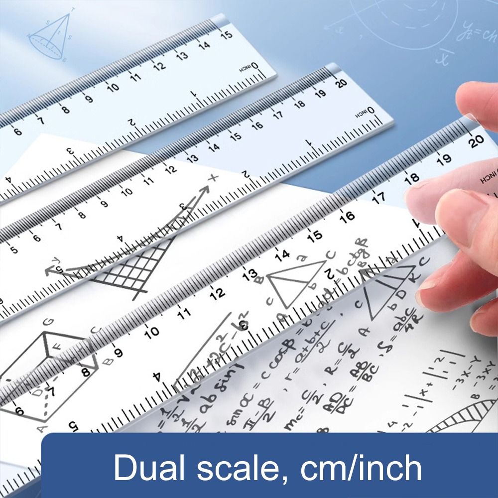 Desk Accessories 15cm 20cm 30c - Ruler Set Transparent 评论和价格