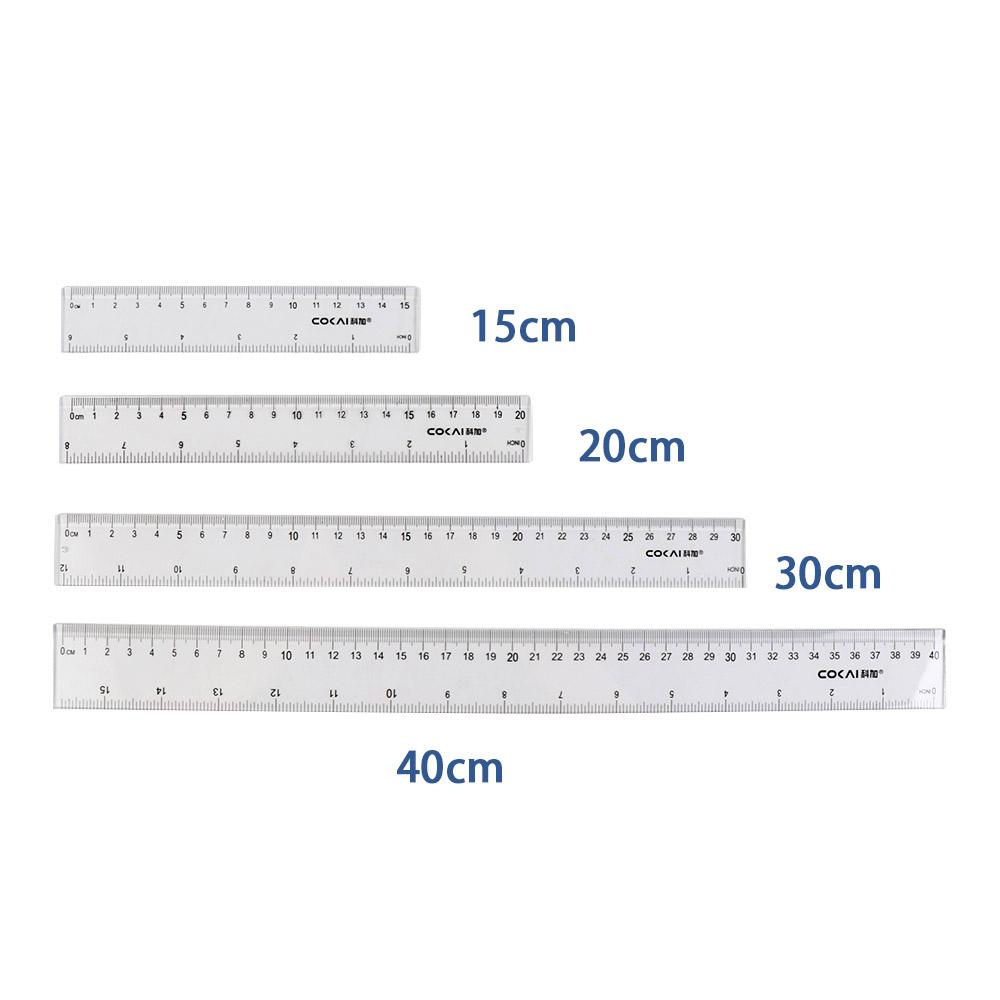 Desk Accessories 15cm 20cm 30c - Ruler Set Transparent 评论和价格