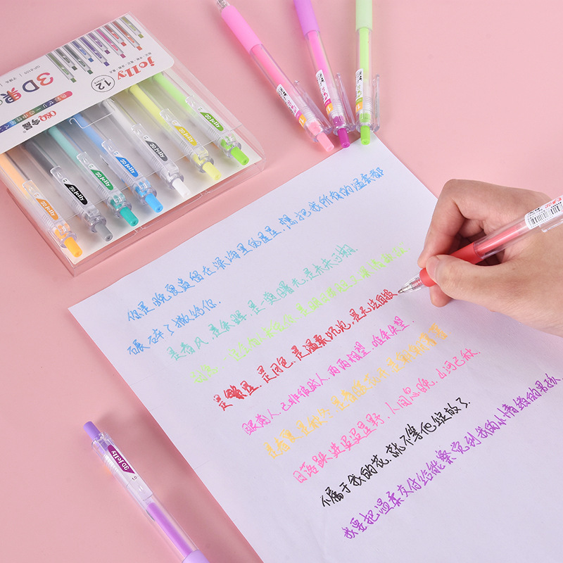 3D Three-dimensional Jelly Pen - Gel Ink Pen Set 评论和价格