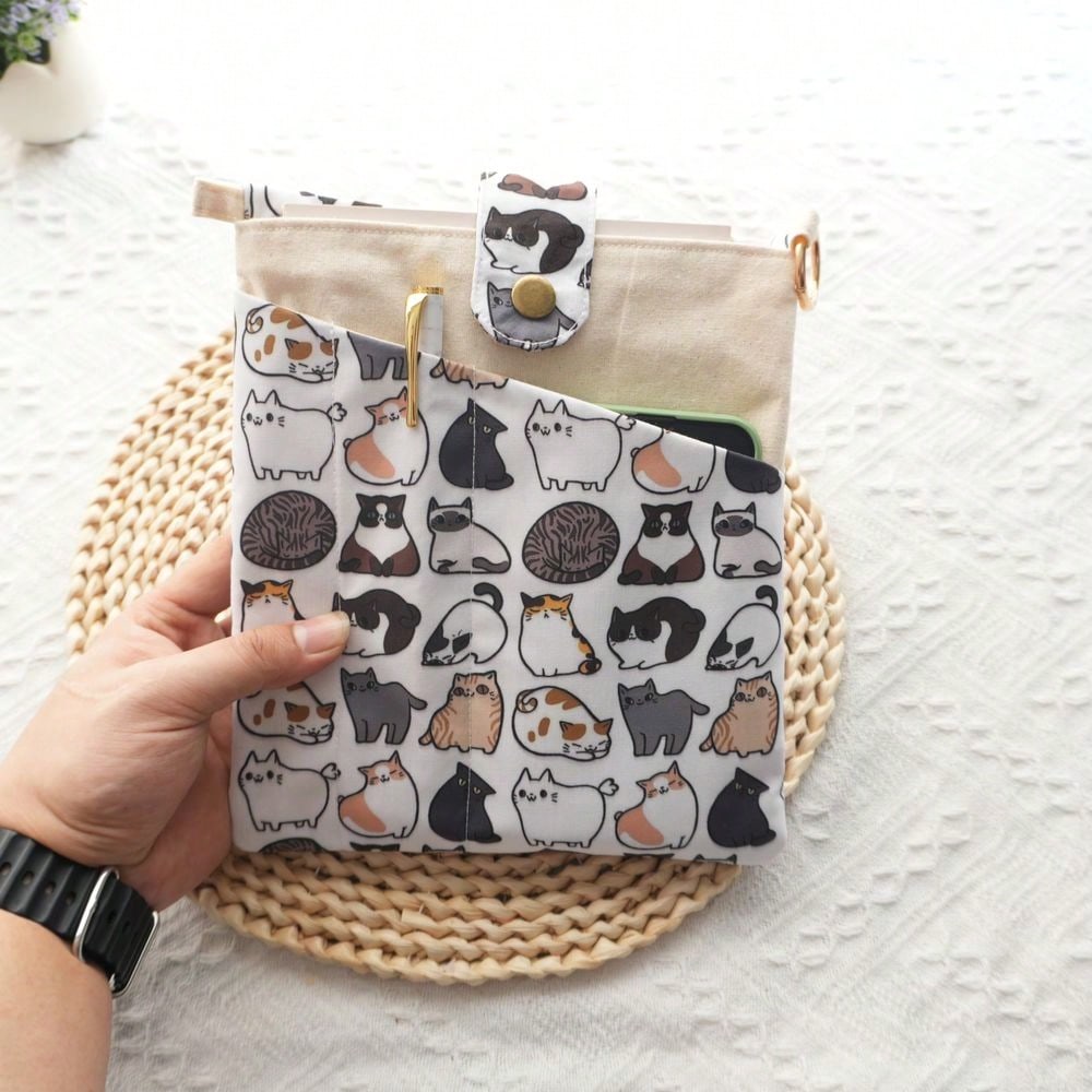 1PC Mellow Cat Canvas Book Bag - Ideal Stationery & Office Supply 评论和价格