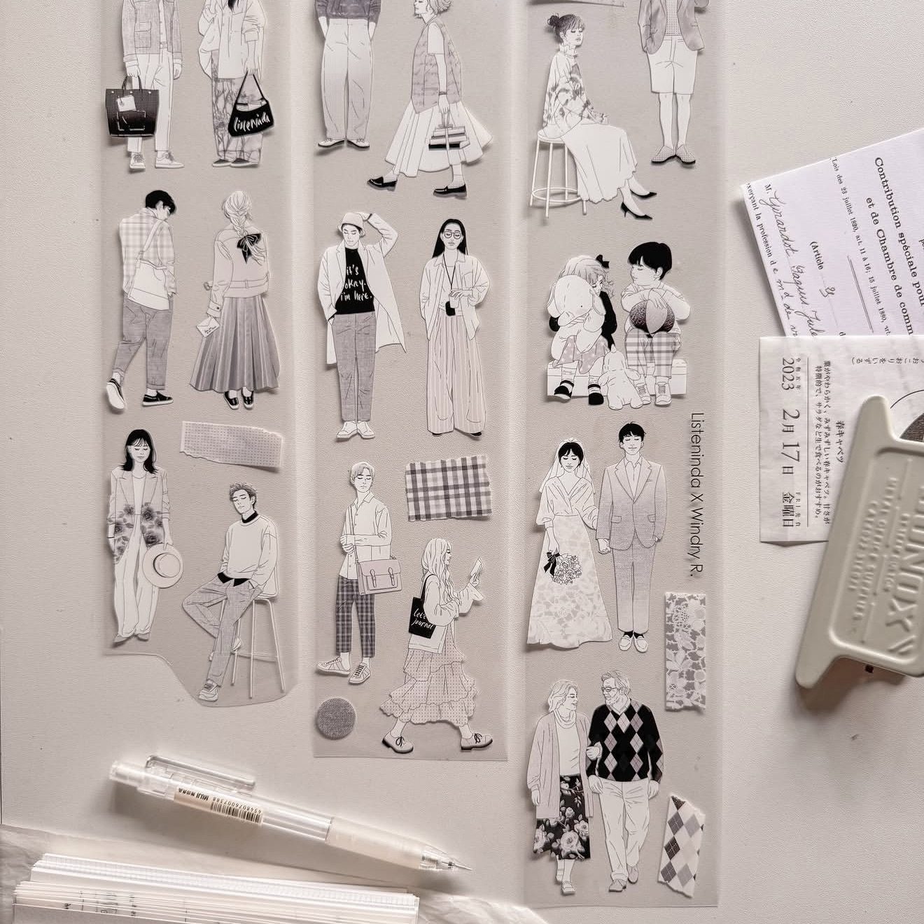 1 Loop Listenida X Windry Mono - Washi Tape Set 评论和价格