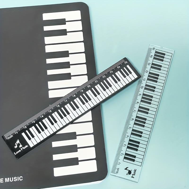 2Pcs/Set 15cm Piano Keyboard P - Ruler Set Transparent 评论和价格