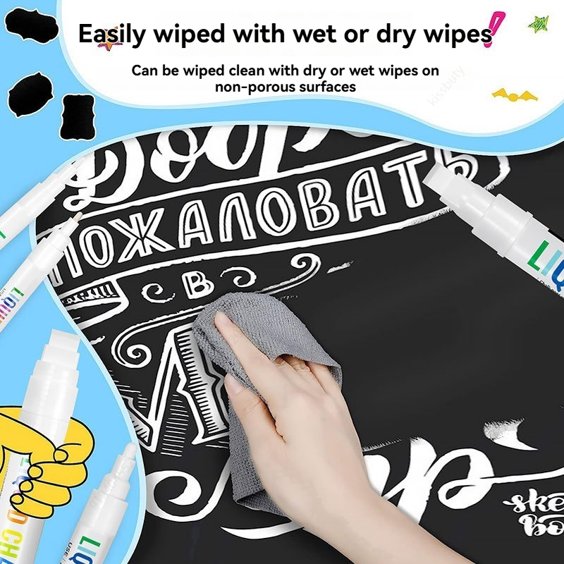 5pcs/set White Chalk Markers L - Correction Fluid White 评论和价格
