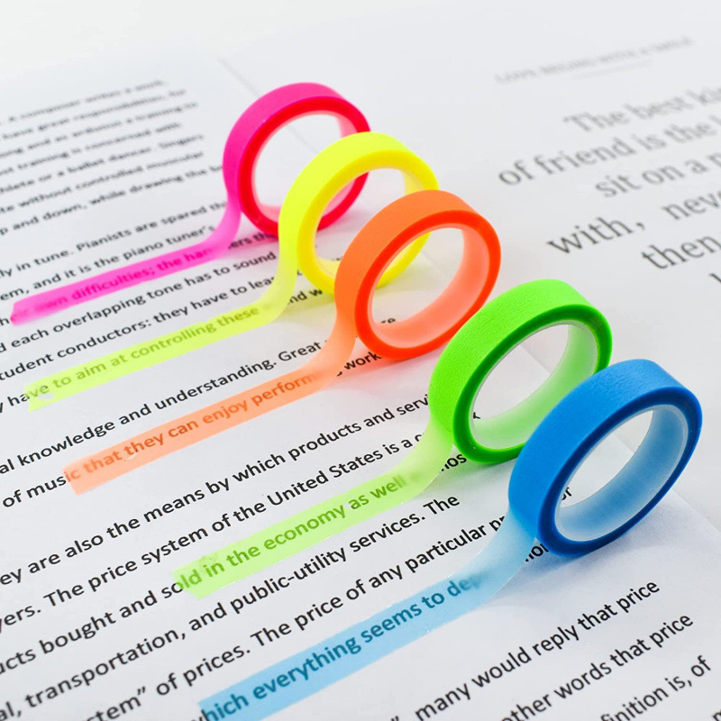 5Rolls Transparent Fluorescent - Index Tab Divider 评论和价格