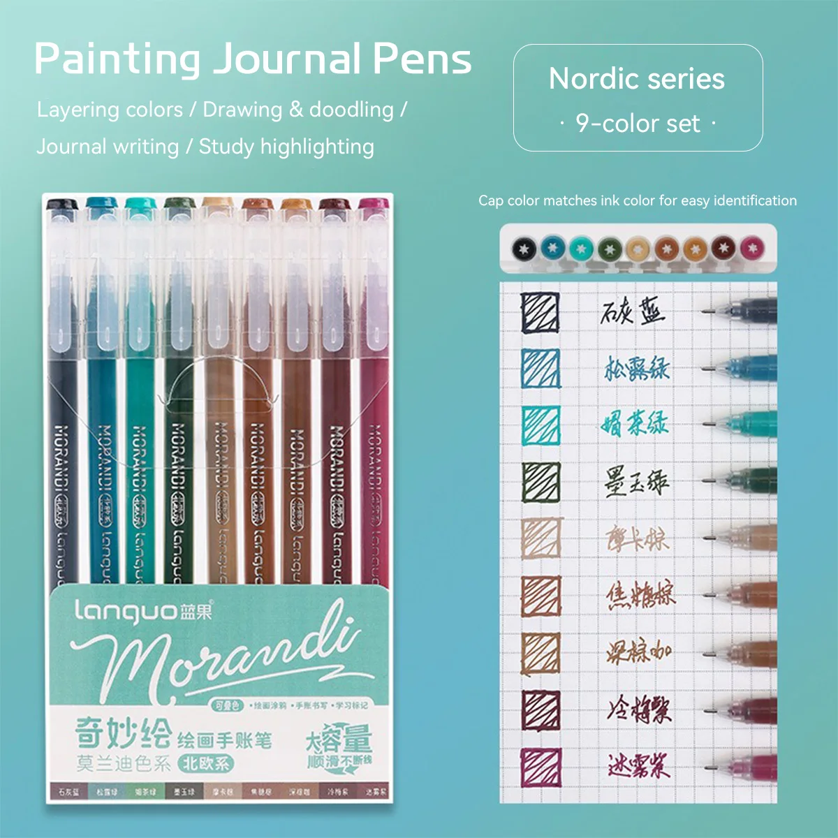 9pcs Set Morandi Color 0.5mm G - Gel Ink Pen Set 评论和价格