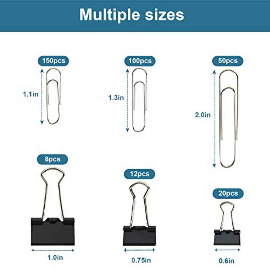 Assorted Size Binder Clips and - Binder Clip Assorted 评论和价格
