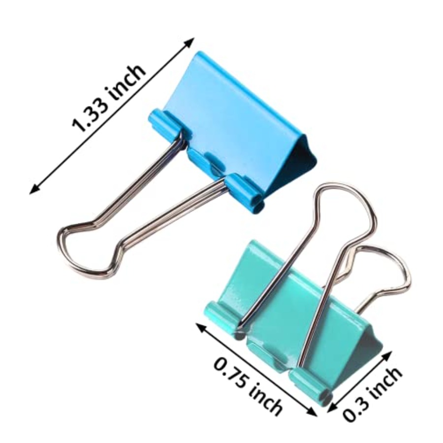 120 Pack Binder Clips 0.75 Inc - Binder Clip Assorted 评论和价格