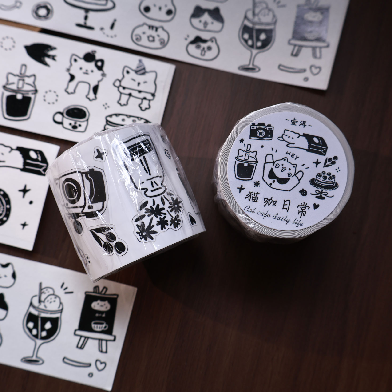 YiEr Studio Vintage Daily Cat' - Washi Tape Set 评论和价格