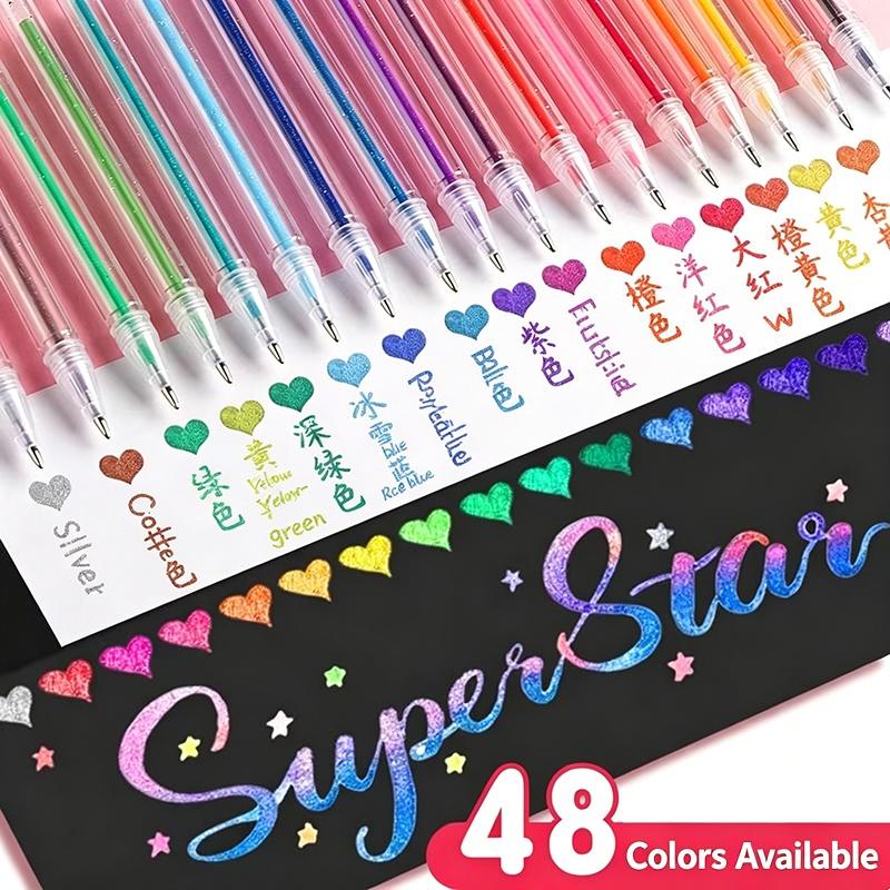 24/36/48PCS Glitter Gel Pen Se - Gel Ink Pen Set 评论和价格