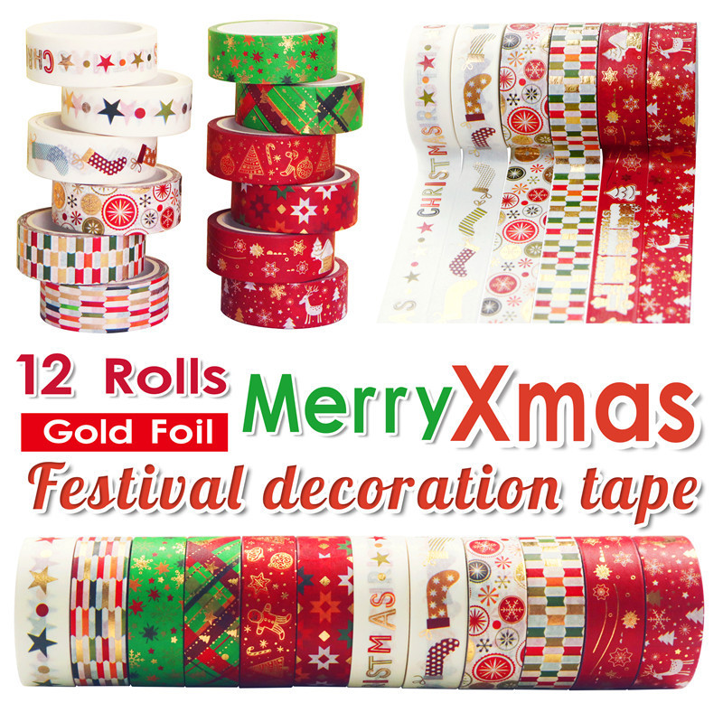 60 Meter Christmas Washi Tapes - Washi Tape Set 评论和价格