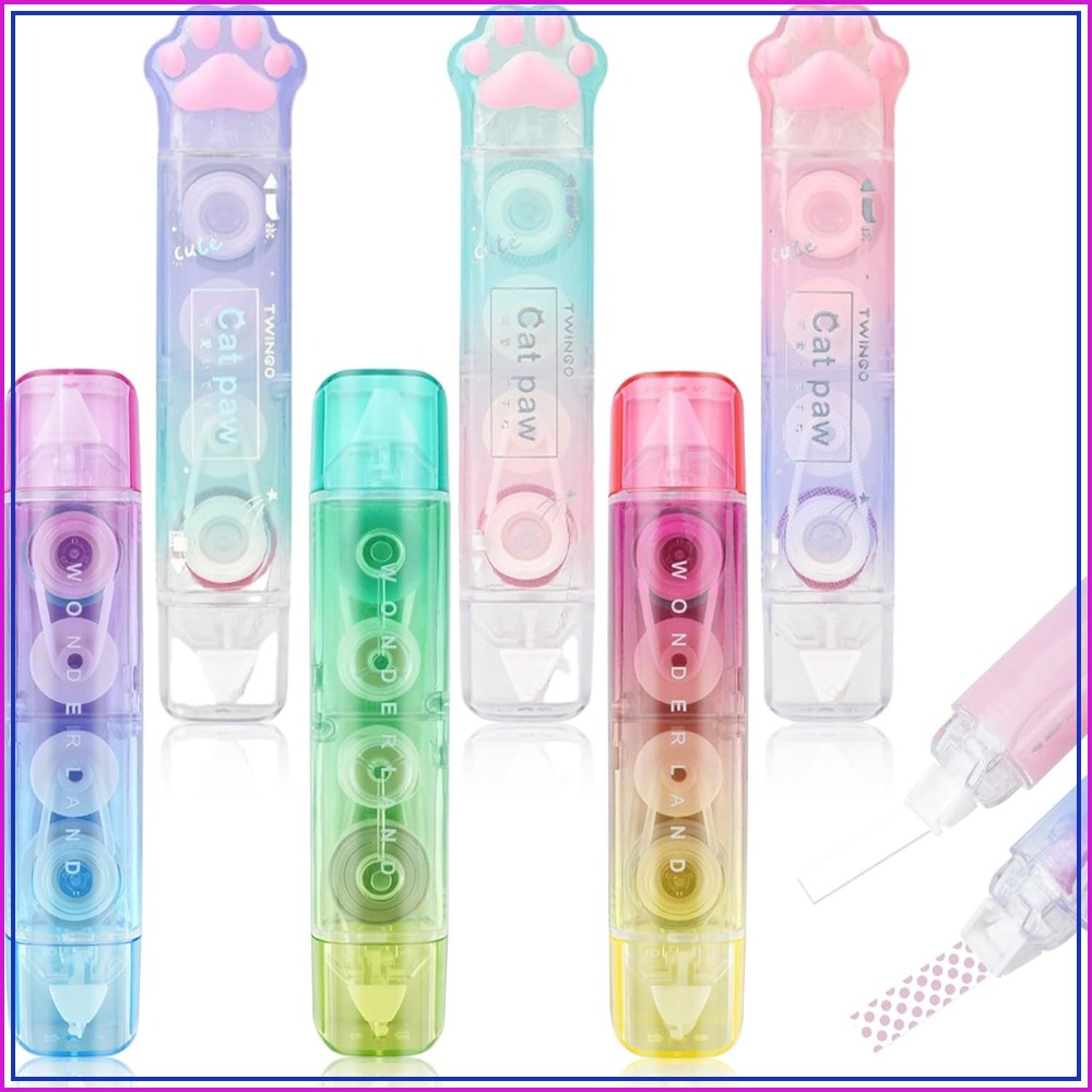 6 Pcs Correction Tape, 2 in 1  - Correction Tape Roller 评论和价格
