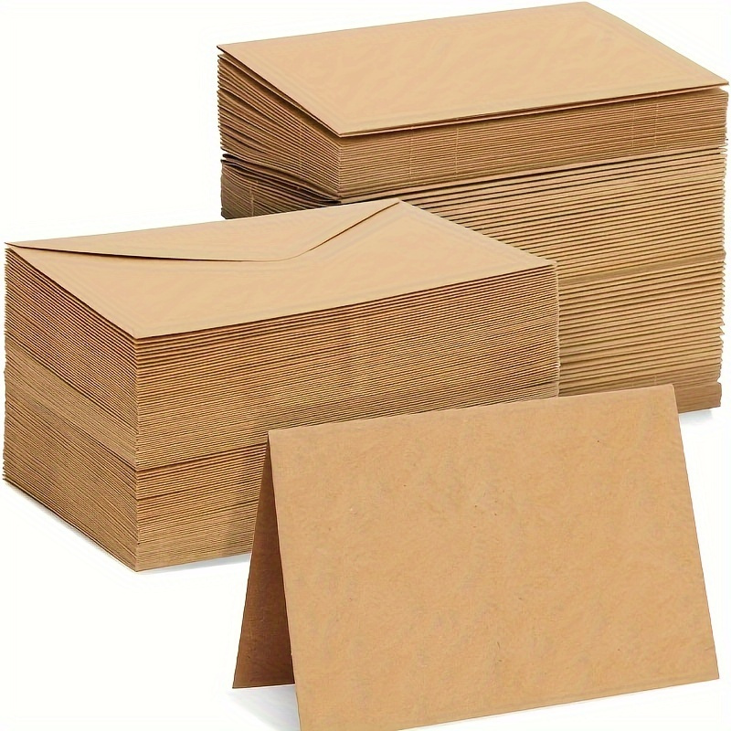 50/100pcs Kraft Paper Envelope - Letter Envelope Kraft 评论和价格