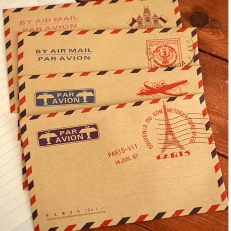 10pcs 9.7*7.5cm  Retro Popular - Letter Envelope Kraft 评论和价格