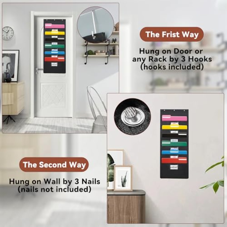 Black Hanging Wall File Organi - File Folder Hanging 评论和价格