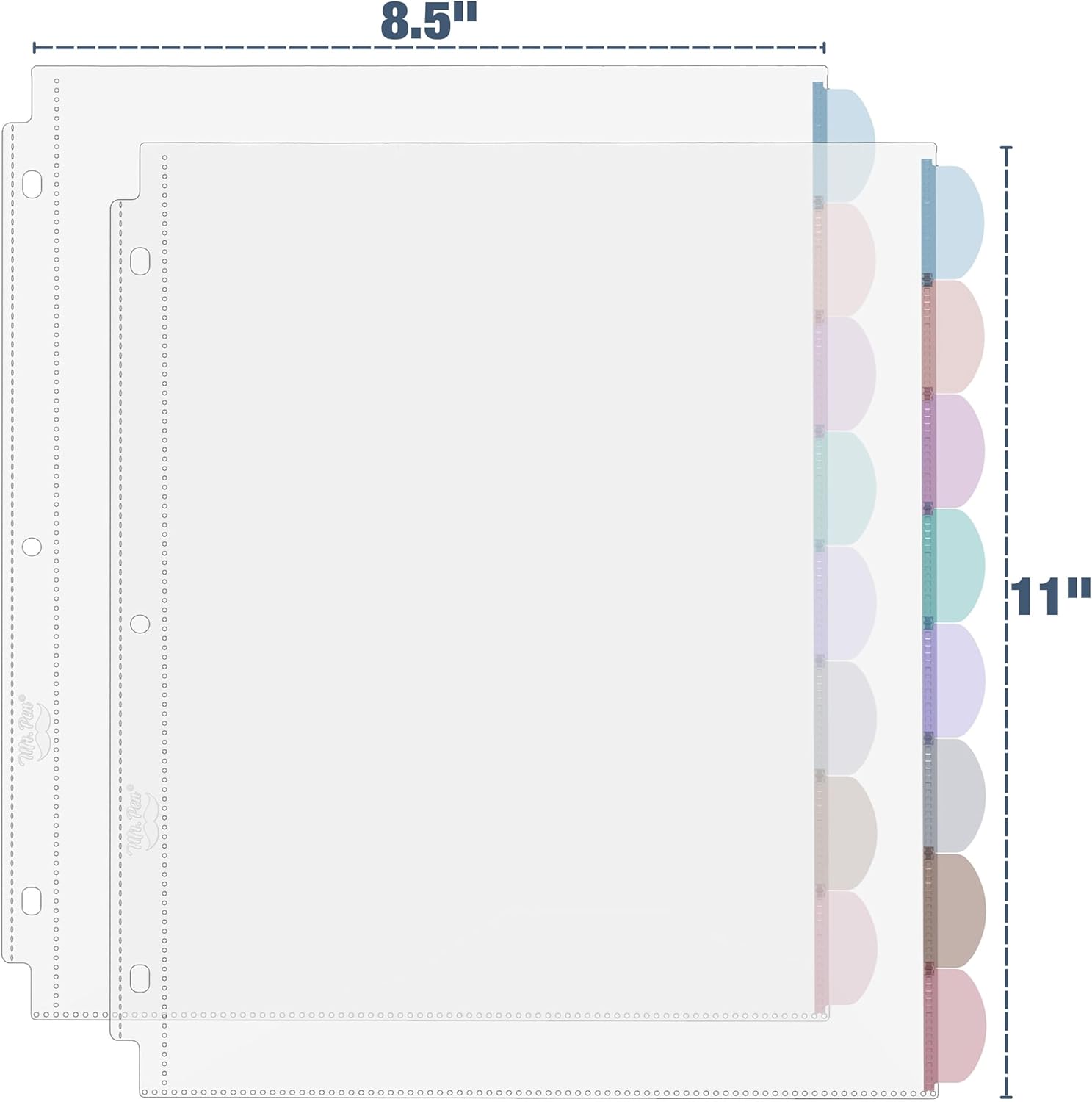 A4 Clear Sheet Protectors with - Index Tab Divider 评论和价格