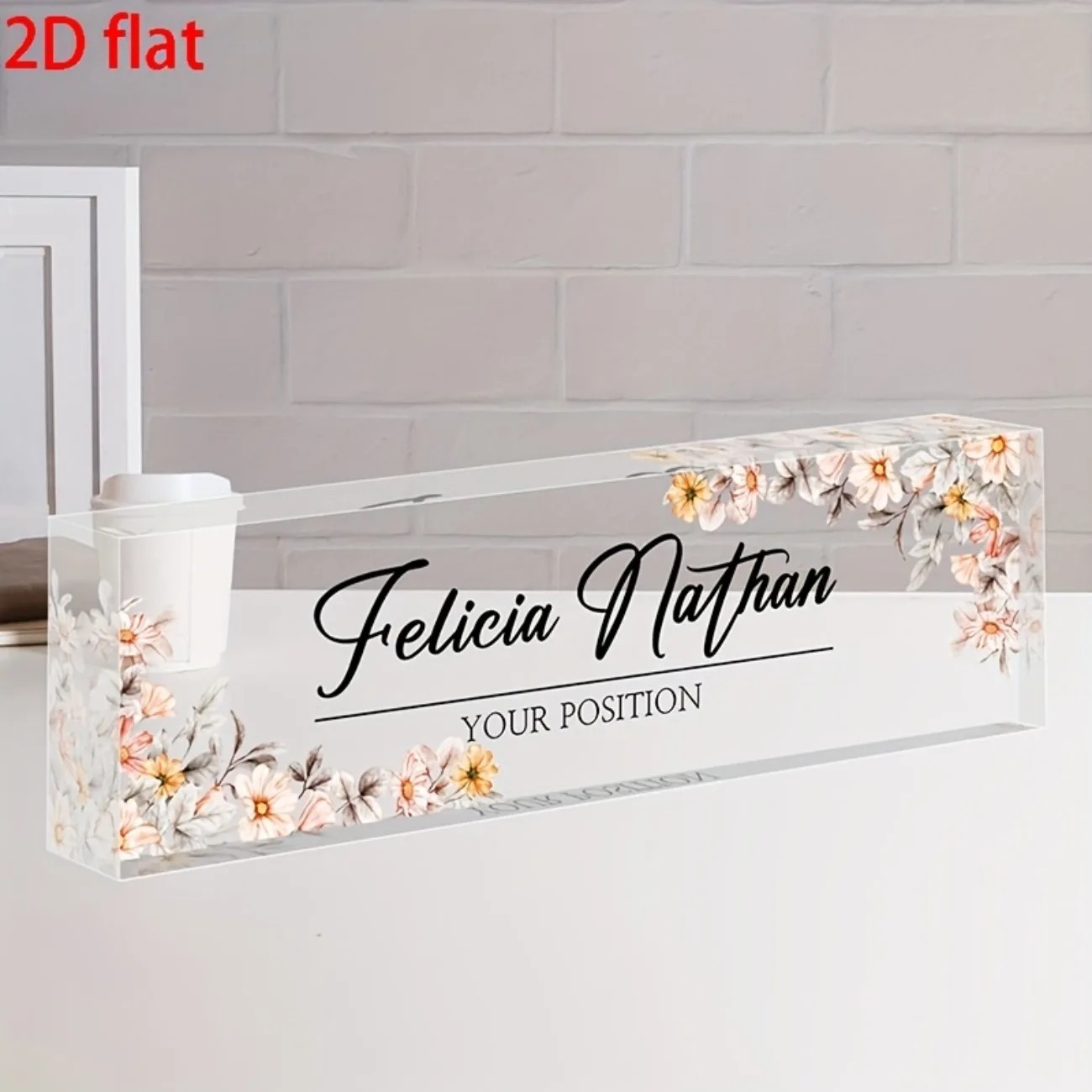 [2D Flat] Custom Acrylic Desk  - Desk Name Plate 评论和价格