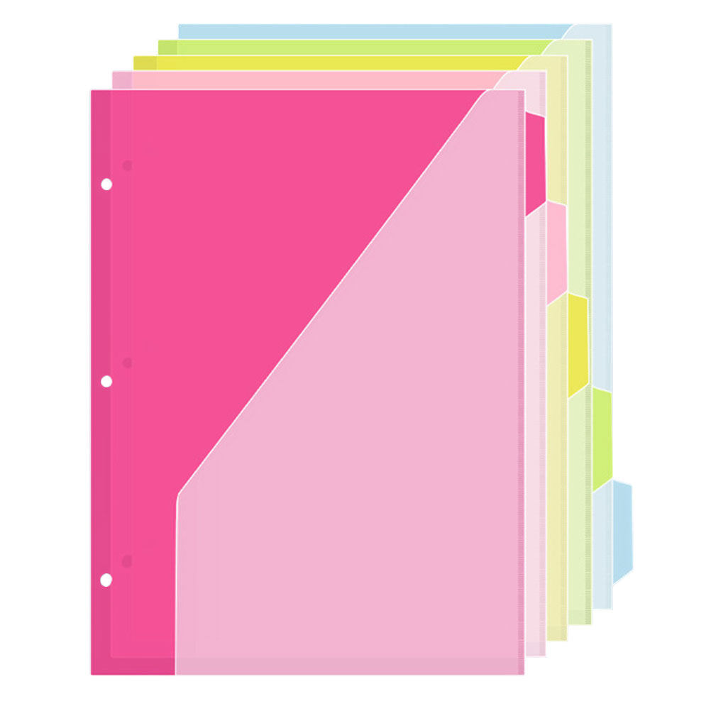 5Pcs Three Hole Index Page Fol - Index Tab Divider 评论和价格