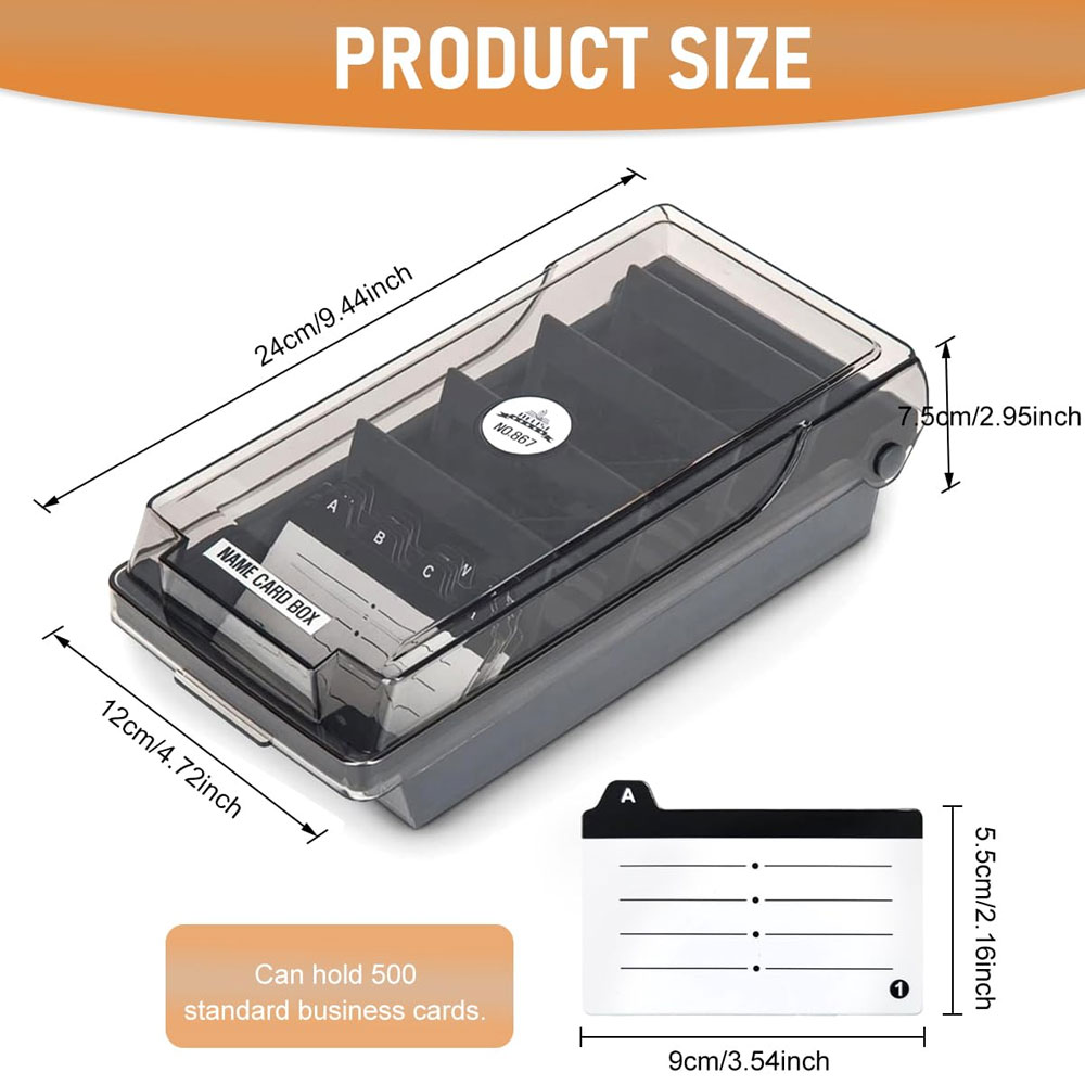 Desktop Business Card Box, Lar - Index Tab Divider 评论和价格