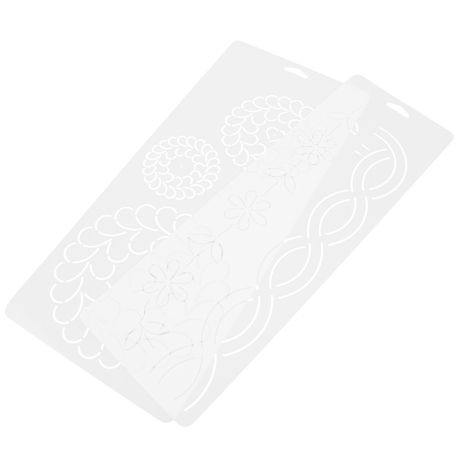 2Pcs Quilting Templates Set Tr - Ruler Set Transparent 评论和价格