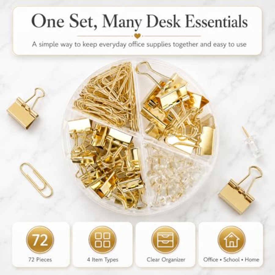 Paper Binder and Clips Set, Me - Binder Clip Assorted 评论和价格