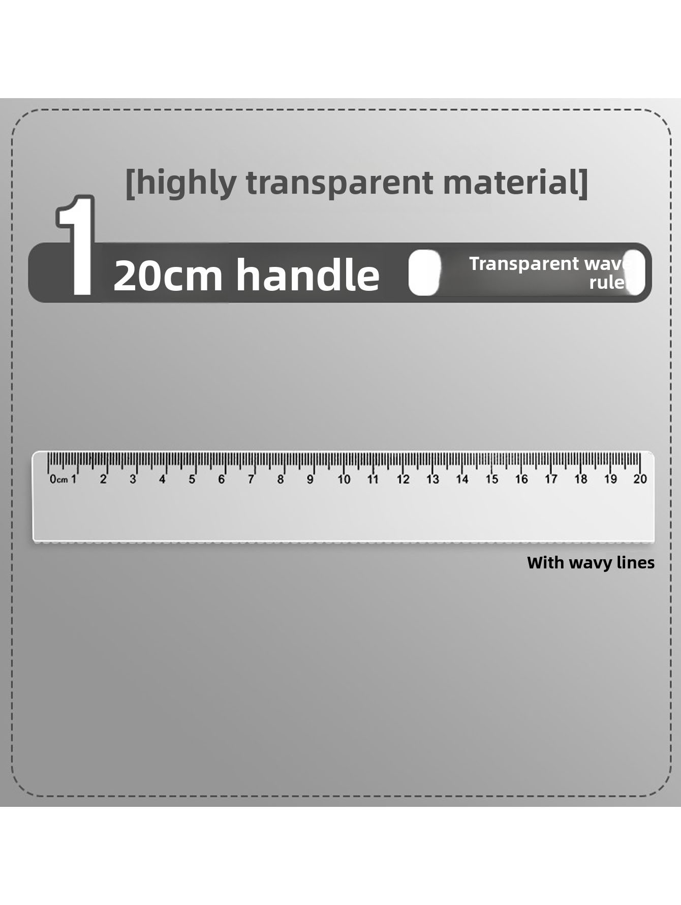 Transparent plastic ruler geom - Ruler Set Transparent 评论和价格