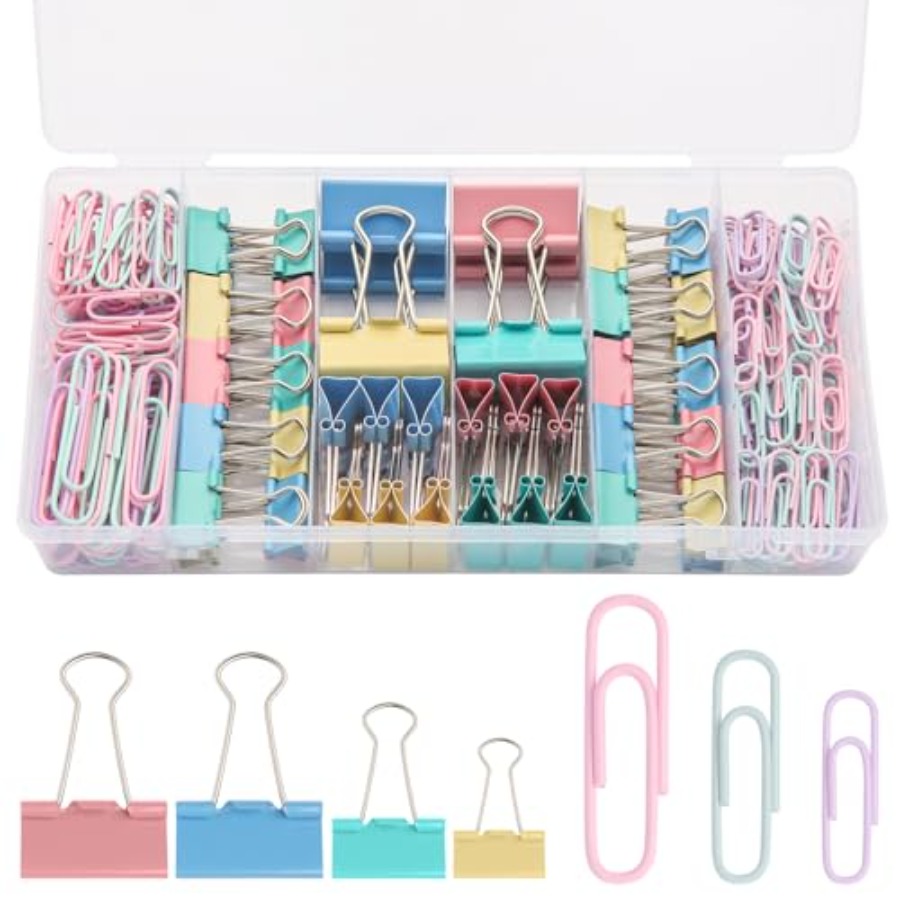 240PCS Colored Assorted Size P - Binder Clip Assorted 评论和价格