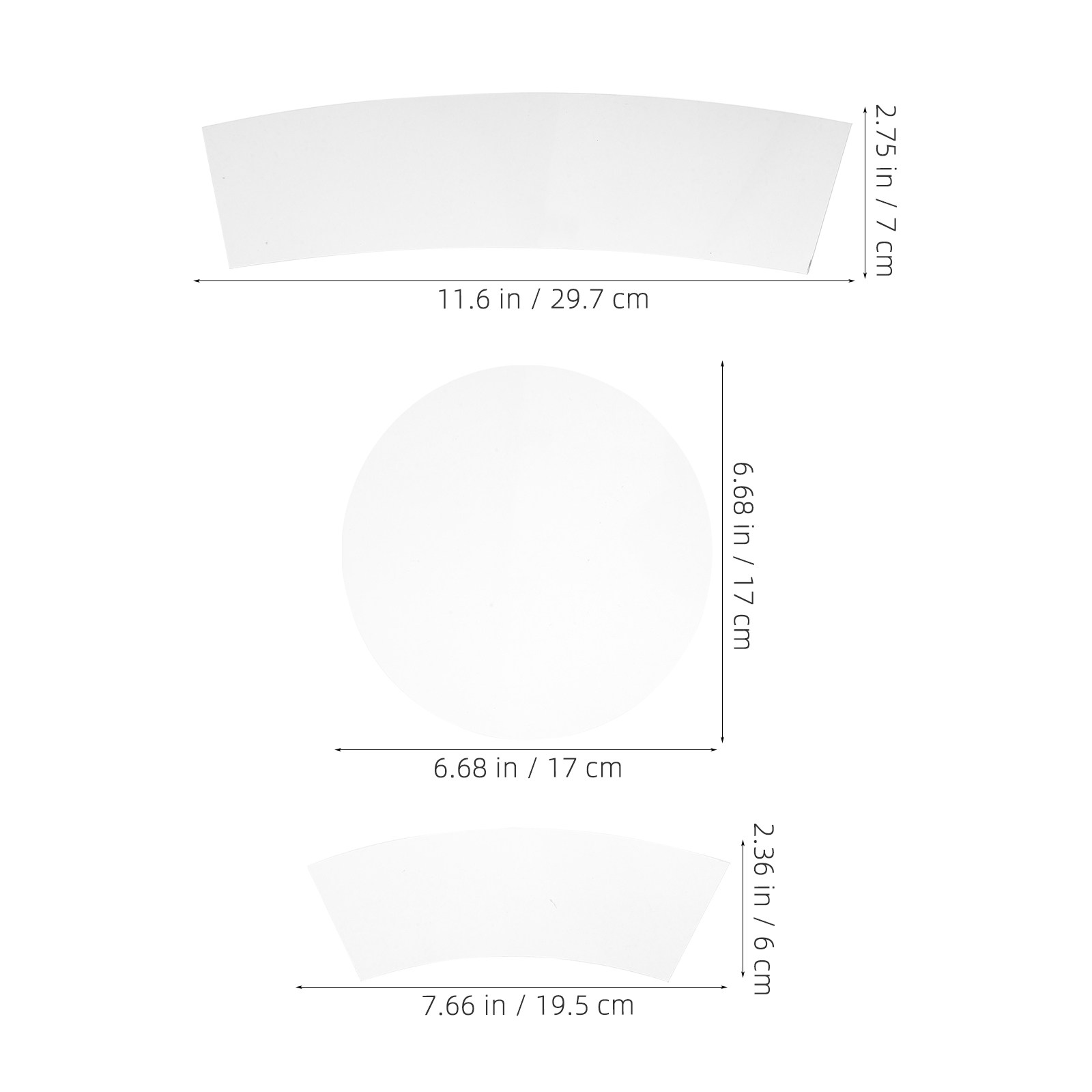 3Pcs Transparent Acrylic Quilt - Ruler Set Transparent 评论和价格
