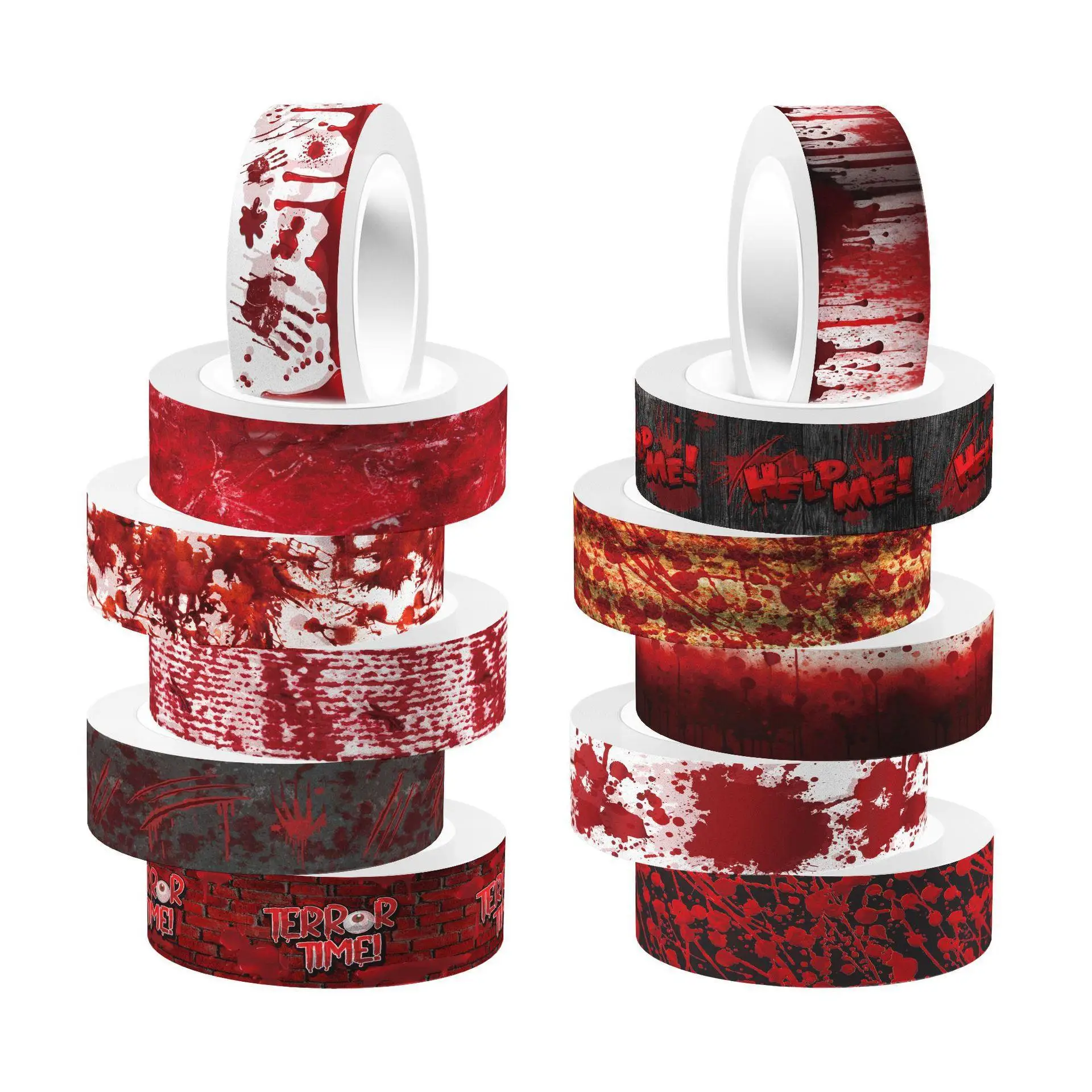 Halloween Bloody Hand Bleeding - Washi Tape Set 评论和价格