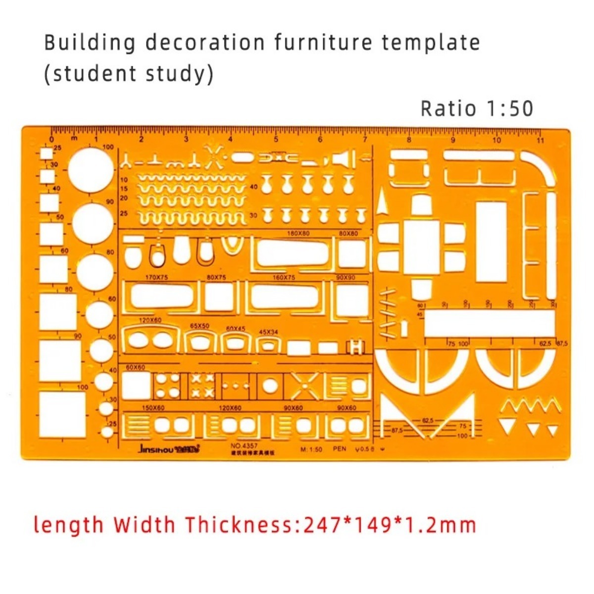 Geometric Drawing Template Set - Ruler Set Transparent 评论和价格