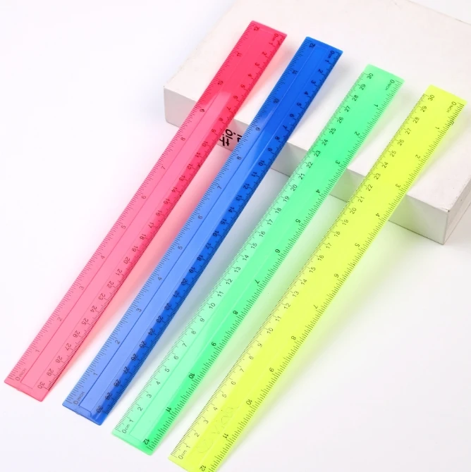 4Pcs/Pack Colorful Transparent - Ruler Set Transparent 评论和价格