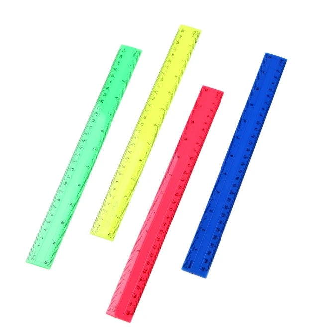 4Pcs/Pack Colorful Transparent - Ruler Set Transparent 评论和价格