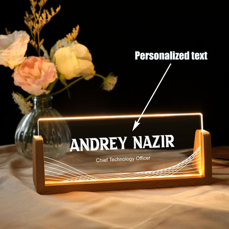Customizable Personalized Ligh - Desk Name Plate 评论和价格