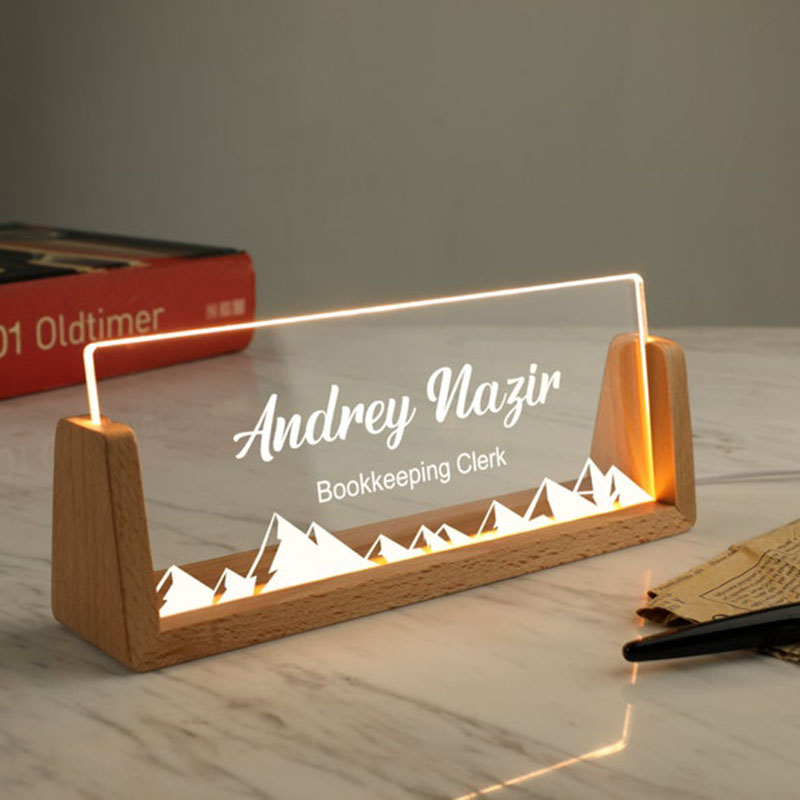 Customizable Personalized Ligh - Desk Name Plate 评论和价格