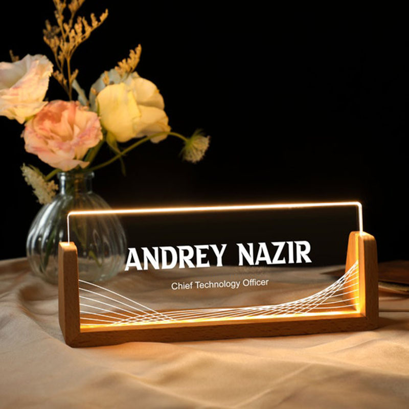 Customizable Personalized Ligh - Desk Name Plate 评论和价格